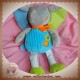 MOTS D'ENFANTS DOUDOU ELEPHANT GRIS BLEU VERT SOS