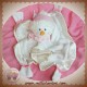 GUND SOS DOUDOU BONHOMME DE NEIGE PLAT BLANC ECHARPE ROSE