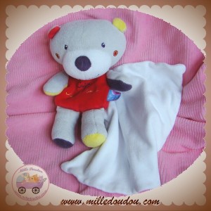 SUCRE D'ORGE SOS DOUDOU OURS GRIS ROUGE CAJOU MOUCHOIR SOS