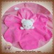 LUMINOU SOS DOUDOU OURS BLANC FLUORESCENT PLAT ROSE