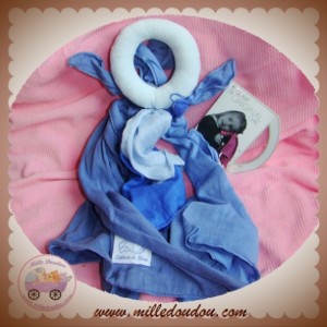 SOS DOUDOU ET COMPAGNIE ANGE LANGE TISSU MOUCHOIR BLEU