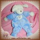 JELLYCAT SOS DOUDOU LAPIN CHIEN ECRU PLAT BLEU OURS