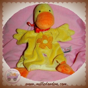 SIGIKID SOS DOUDOU CANARD JAUNE MARIONNETTE FLEUR