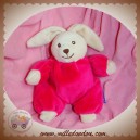 DOUDI SOS DOUDOU LAPIN ECRU CORPS ROSE FUSHIA