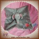 BABYLOVE SOS DOUDOU ELEPHANT PLAT GRIS COEUR ROSE SOS