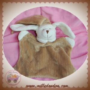 CMP DOUDOU CHIEN LAPIN BLANC PLAT MARRON COEUR