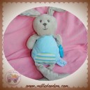 BABYNAT BABY NAT SOS DOUDOU LAPIN GRIS BLEU ANNEAU SOS