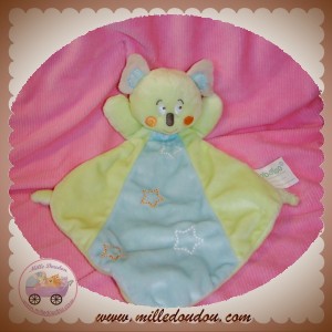 KIMBALOO SOS DOUDOU KOALA OURS PLAT VERT BLEU ETOILES