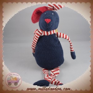 BOUT'CHOU MONOPRIX SOS DOUDOU LAPIN BLEU MARINE RAYE ROUGE