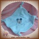 DISNEY SOS DOUDOU MOUCHOIR PLAT BLEU CLAIR MICKEY NOEUD CARREFOUR