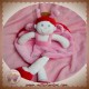 VETIR SOS DOUDOU FILLE PAPILLON PLAT ROND ROSE ROUGE 