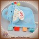 NICOTOY SOS DOUDOU ELEPHANT PLAT BLEU ETIQUETTES