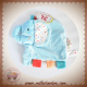 NICOTOY SOS DOUDOU ELEPHANT PLAT BLEU ETIQUETTES
