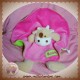 MAXITA SOS DOUDOU VACHE GIRAFE BABY PLAT ROND ROSE VERT