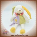 DOUDOU ET COMPAGNIE LAPIN LAPINOU VERT MAUVE JAUNE 30 CM