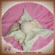 NICOTOY DOUDOU LAPIN ECRU PLAT SAUMON GRAND SOURIRE SOS