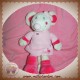 VETIR SOS DOUDOU SOURIS BLANCHE ROBE ROSE FLEUR