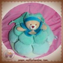 DOUDOU ET COMPAGNIE SOS OURS FLEUR POUF BOULE VERT 25 cm