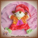 NICOTOY SOS DOUDOU LUTIN POUPEE FILLE MARIONNETTE ORANGE ROUGE COEUR