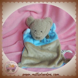 NICOTOY SOS DOUDOU OURS BEIGE PLAT BLEU MARRON ETOILES