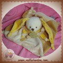 DOUDOU ET COMPAGNIE SOS LAPIN ECRU PLAT BEIGE JAUNE POIRE