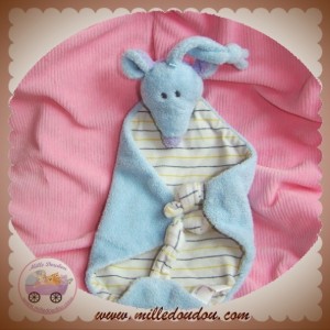 CP INTERNATIONAL SOS DOUDOU SOURIS PLAT BLEU RAYE TISSU