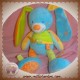 NATTOU SOS DOUDOU LAPIN FUNNY FARMERS ORANGE BLEU