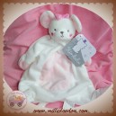 KIMBALOO SOS DOUDOU SOURIS BLANCHE PLAT ROSE