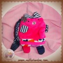 CATIMINI SOS DOUDOU OURS PIRATE PLAT ROSE TISSU FLEUR