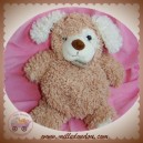 HISTOIRE D'OURS DOUDOU LAPIN BEIGE MARRON ECRU BOUCLETTE SOS