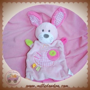 NICOTOY SOS DOUDOU LAPIN PLAT ROSE ETIQUETTE ROND