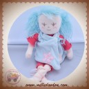 KALOO DOUDOU POUPEE FILLE ROSE TISSI ROBE BLEU SOS