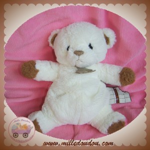 HISTOIRE D'OURS DOUDOU OURS BLANC MARRON CHOCOLAT 2058 SOS