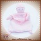 COROLLE SOS DOUDOU POUPEE MARIONNETTE ROSE COEUR GRIS TISSU