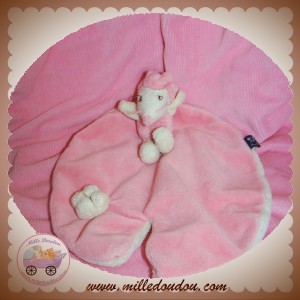 SCRATCH SOS DOUDOU SOURIS ECRU SUR RONGE ROSE FLEUR