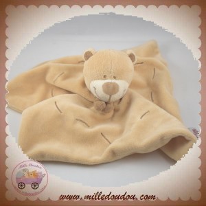 BENGY SOS DOUDOU OURS PELUCHE BEIGE PLAT ECHARPE TRAIT