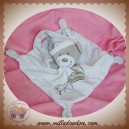 VETIR SOS DOUDOU OURS PLAT BLANC RAYE TISSU GRIS