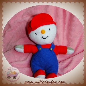 JEMINI DOUDOU T'CHOUPI NOUNOURS ROUGE SALOPETTE BLEU CASQUETTE SOS