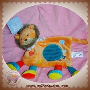 NICOTOY SOS DOUDOU LION PLAT ORANGE ROND SIMBA