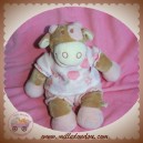 NOUKIE'S SOS DOUDOU VACHE DOTTY LOLA BEIGE HABIT ROND ROSE 23 cm