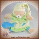 DOUDOU ET COMPAGNIE SOS OURS MARIO MARIONNETTE VELOURS VERT BLEU POISSON