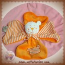 FILOUDOU SOS DOUDOU OURS BLANC FLEUR PLAT ORANGE CMP