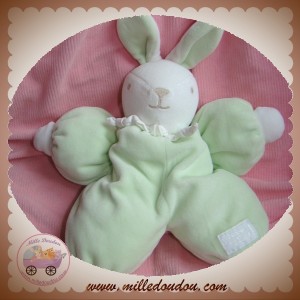 TARTINE ET CHOCOLAT SOS DOUDOU LAPIN BLANC CORPS VERT