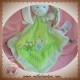 MOTS D'ENFANTS SOS DOUDOU LAPIN PLAT LOSANGE VERT ECUREUIL HIBOU