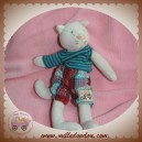 MOULIN ROTY SOS DOUDOU CHAT GRIS PULL RAYE VERT PANTALON 20 cm