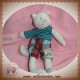 MOULIN ROTY SOS DOUDOU CHAT GRIS PULL RAYE VERT PANTALON 20 cm