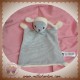 H&M H ET M SOS DOUDOU MOUTON BLANC PLAT RAYE GRIS