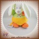 MOTS D'ENFANTS SOS DOUDOU CHIEN LAPIN BOULE VERT JAUNE MUSICAL