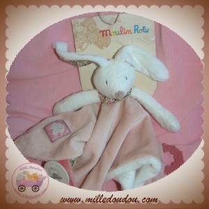 MOULIN ROTY SOS DOUDOU LAPIN CAPUCINE BLANC PLAT ROSE DENTITION