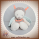 NATTOU SOS DOUDOU ABEILLE BLANCHE BUBBLES RAYE GRIS ORANGE 28 cm SOS